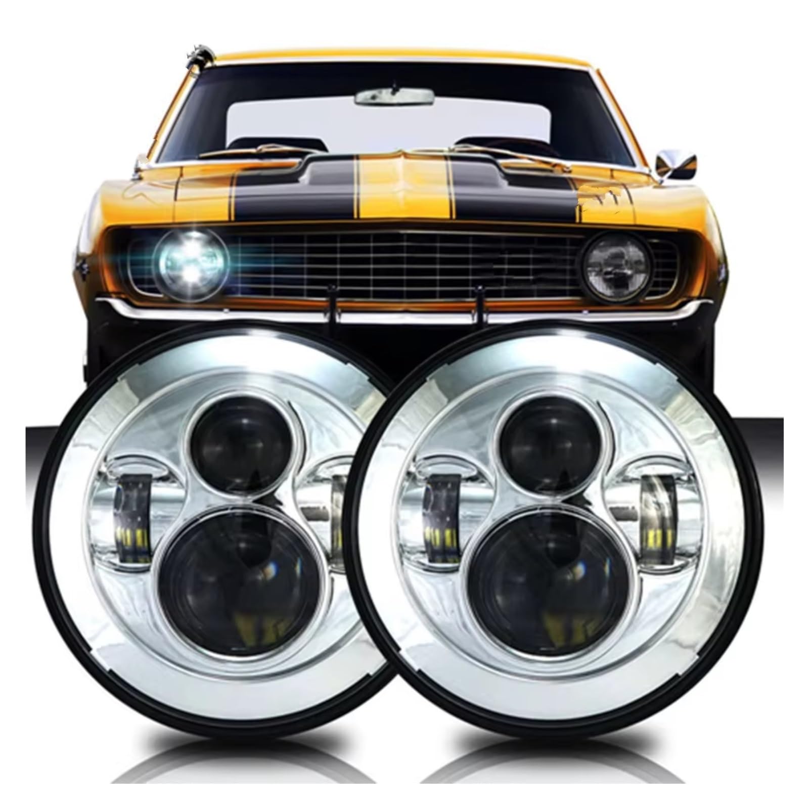 Ledヘッドライトセット　アメ車　６９カマロ Amazon | ヘッドライト車 シボレー用カマロ 1967 1968 1969 1970 1971